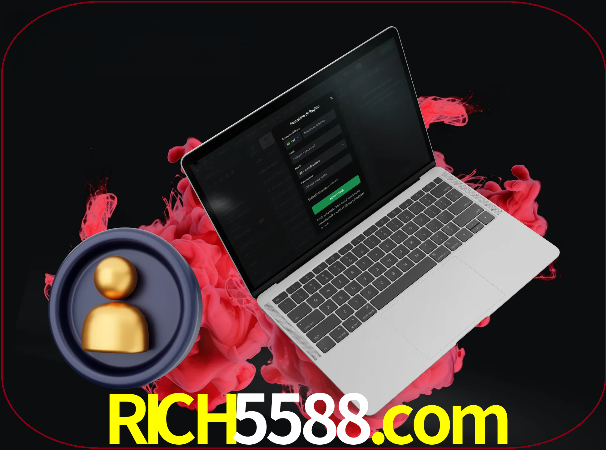 No cabeçalho do site rich5588, clique no botão que o levará a um formulário especial onde terá de introduzir as suas informações actuais.