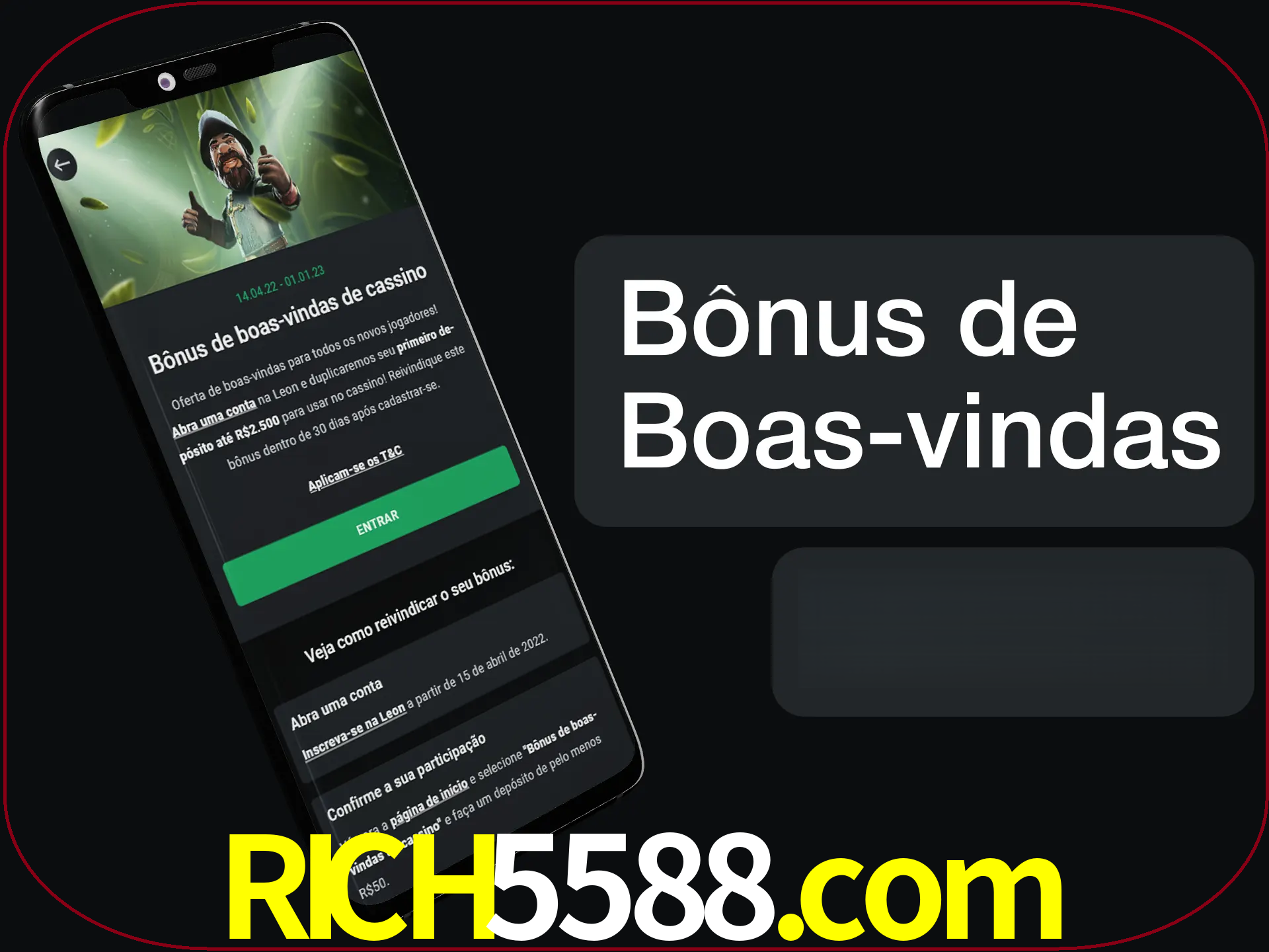 Não se esqueça de usar o bônus de boas-vindas.